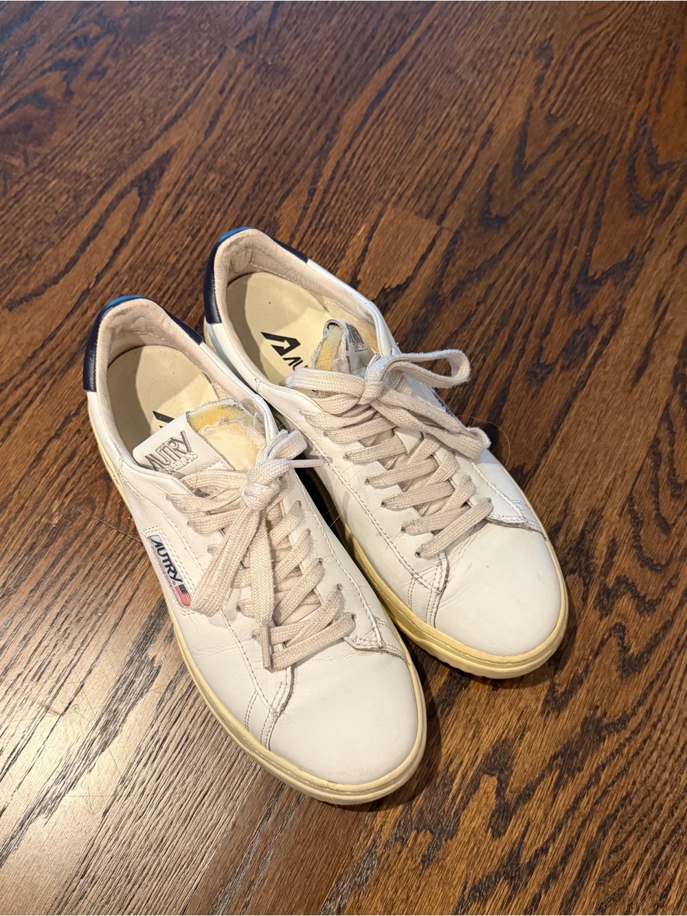 Autry - White, Cream and Navy Sneakers - Size 9